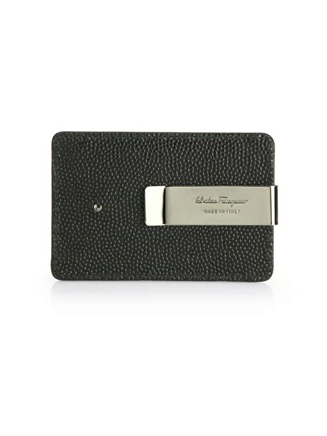 ferragamo money clip card holder